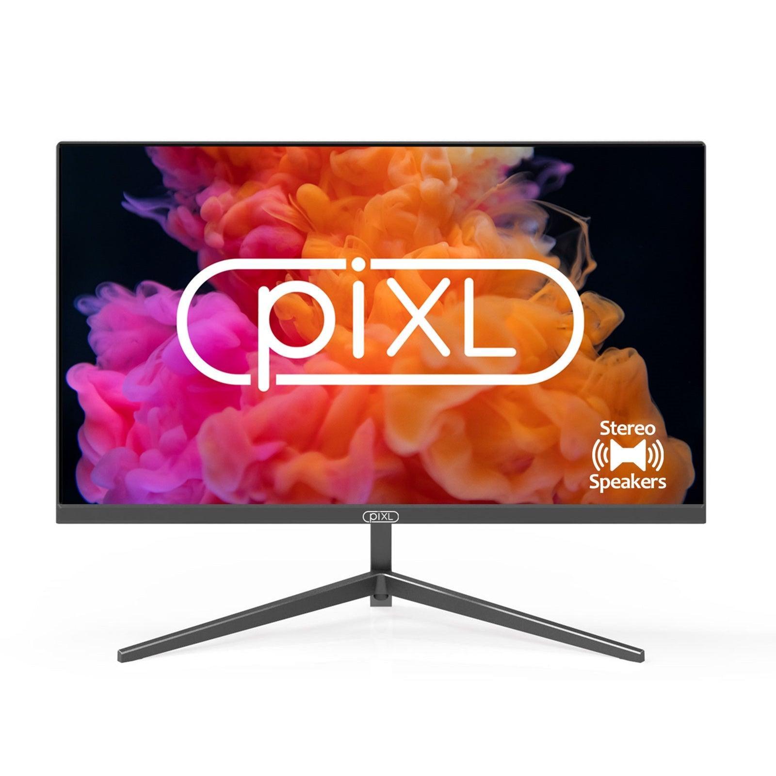 piXL PXD24VH 24 Inch Frameless Monitor, Widescreen, 6.5ms Response Time, 60Hz Refresh Rate, Full HD 1920 x 1200, 16:10 Aspect Ratio, VGA, HDMI, Internal PSU, Speakers, 16.7 Million Colour Support, Black Finish-PCR Business Solutions Ltd